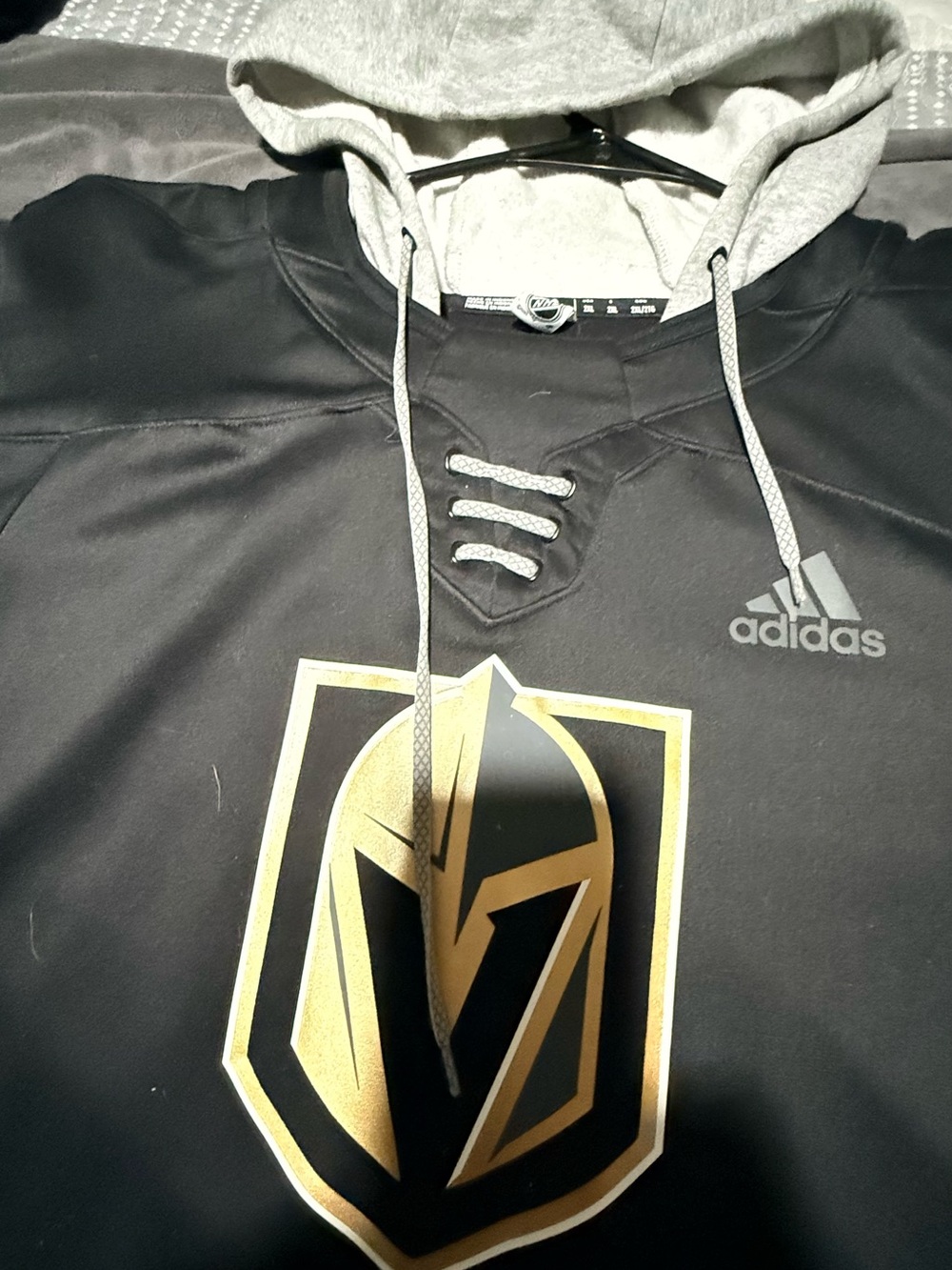 adidas Black and Gold Vegas Knights Hoodie